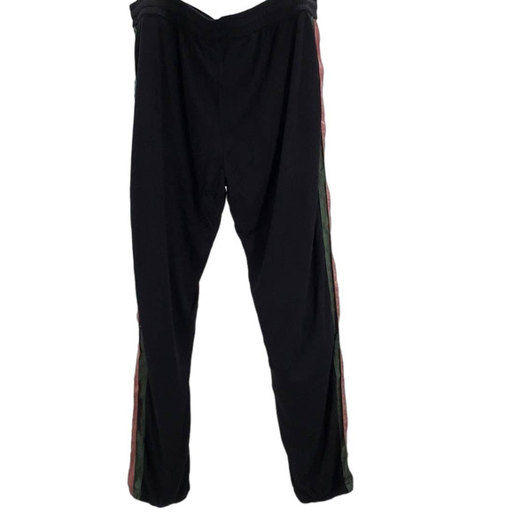 PJ SALVAGE M  black green drawstring terry jogger lounge pajama pants NWT b63 - Picture 2 of 8